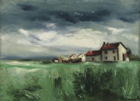 Картины - Морис де Вламинк. Пейзаж с деревенским домом