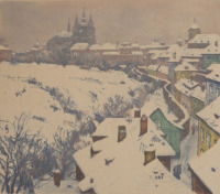 Картины - Картини.  Тавік Франтісек Симон (1877-1942). Градчина під снігом.