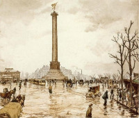 Картины - Картини.  Тавік Франтісек Симон (1877-1942).  Париж. Площа Бастилії.