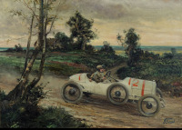 Картины - Н. Беро. Гран-при в Дьеппе 1908 года