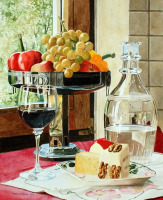 Картины - Ингеборг Хеберле. Вино и сыр II