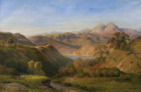 Картины - Людвиг Гурлитт. Пейзаж с озером Неми