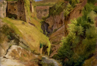 Картины - Людвиг Гурлитт. Горное ущелье близ Сорренто