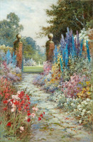 Картины - Альфред Бреански младший. Тропинка в цветущем саду