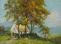 Картины - Альфред Бреански младший. Дом на берегу озера