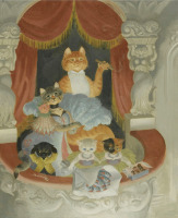Картины - Кетлин Хейл. Орландо и Грейс с котятами в Опере