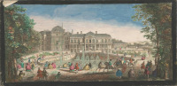 Картины - Жак Риго. Вид на замок Сен-Клу из Версальской галереи