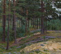 Картины - Николай Богданов-Бельский. На лесной поляне в Бруйере