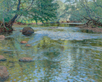 Картины - Николай Богданов-Бельский. Река