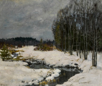 Картины - Станислав Жуковский. Беловежская Пуща. Зима в Беловежском лесу