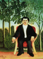 Картины - Анри Руссо. Мужской портрет. Джозеф Бруммер в кресле в пейзаже