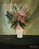 Картины - Анри Руссо. Натюрморт Цветы в вазе. Розовые цветы цветы