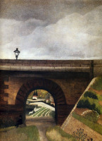 Картины - Анри Руссо. Севрский мост. Вечерний пейзаж.