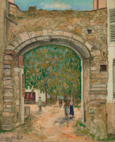 Картины - Морис Утрилло. Дворцовые ворота Сен-Бернар в Айне. Руины