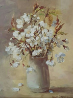 Картины - Энн Коттерилл. Цветущая вишня в вазе. Воспоминания о лете