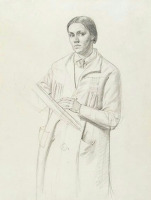 Картины - Нора Хейзен. Автопортрет с мольбертом, 1928