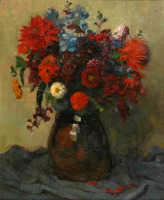 Картины - Франц Генрих Греф. Букет цветов в вазе