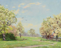 Картины - Фриц Хильдебранд. Весна на Боденском озере