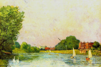 Картины - Темза близ Хэмптон-корта. 1874