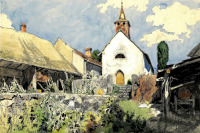 Картины - Александр Бенуа. Церковь в Вилли-ле-Пелу, Верхняя Савойя