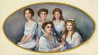 Картины - Неизвестный художник. Портрет дочерей Николая II  с императрицей Александрой
