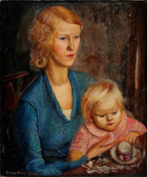 Картины - Борис Григорьев. Мать и дитя