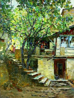 Картины - Сергей Бакаев. Севастопольский дворик