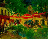 Картины - Сергей Кислаков. Деревня  Монмартр