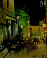 Картины - Сергей Кислаков. Вечерний Монмартр