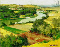 Картины - Сергей Кислаков. Вид на Сен-Лё-д'Эссеран на Уазе