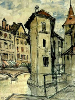 Картины - Сергей Кислаков. Франция. Деревенский вид