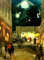 Картины - Сергей Кислаков. Париж. Кабаре Мулен де ла Галетт на Монмартре