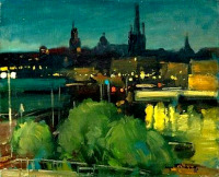 Картины - Сергей Кислаков. Париж. Город ночью