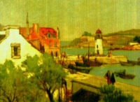 Картины - Сергей Кислаков. Остров Бель-Иль . Маяк в порту Созона