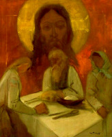 Картины - Сергей Кислаков. Крестьянская трапеза. Пасха