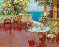 Картины - Пётр Столяренко. Крым. Терраса после дождя