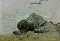 Картины - Пётр Столяренко. Крым. Скалистый берег