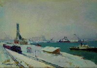 Картины - Пётр Столяренко. Крым. В порту