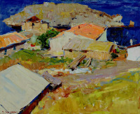 Картины - Пётр Столяренко. Крым. Село Китень