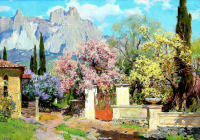 Картины - Пётр Столяренко. Крымский дворик