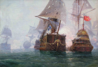 Картины - Пётр Столяренко. Фрегаты