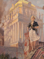 Картины - Дежурство на крыше.