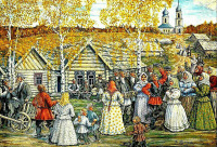 Картины - Борис Кустодиев. Деревенские гуляния