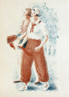 Картины - Две физкультурницы