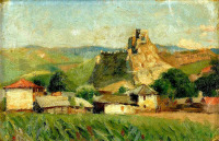 Картины - Борис Кустодиев. Крепость Сурам