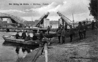 Калининградская область - Знаменск (до 1946 г. Велау). Взорванный мост в Велау - Знаменск 1914 год.