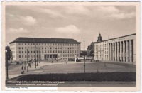 Калининград - Северный вокзал и здание Земельного и Административного суда на пл. Адольф-Гитлер-Платц.