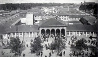 Калининград - Кёнигсберг. Вид на главный вход Немецкой Восточной ярмарки со стороны Ганза-ринг (ныне площадь Победы).