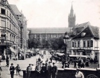 Калининград - Кёнигсберг. Рынок на Гезекусплатц и западное крыло Королевского замка.