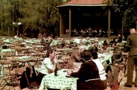 Калининград - Летнее кафе на концертной площади и эстрадный павильон с военным оркестром на территории зоопарка.